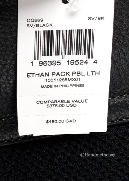 Coach Ethan Black Leather Sling Pack Shoulder Bag